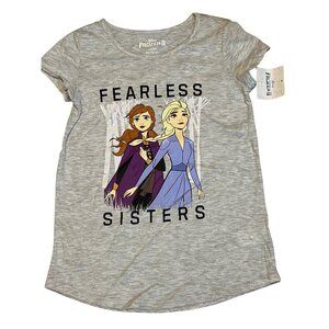 Frozen II Fearless Sisters Girls Gray T-Shirt M 10/12